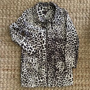 Dana Buchman Leopard Print Water-Resistant Jacket – Size Medium LIKE NEW
